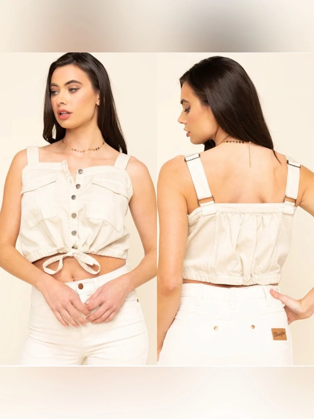 Free People We The Free Palm Desert Denim Top XS